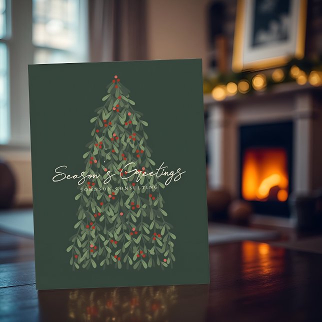 Cartes Pour Fêtes Annuelles Vœux de fêtes moderne élégant sapin de Noël (Créateur téléchargé)