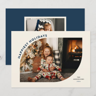 Cartes Pour Fêtes Annuelles Vœux de fêtes très joyeuses Cadre moderne Lettres 