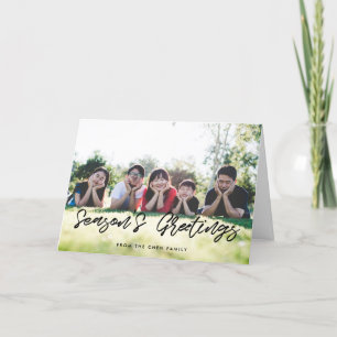 Cartes Pour Fêtes Annuelles Vœux de fêtes Typographie noire moderne