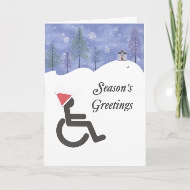 Cartes Pour Fêtes Annuelles Vœux de fin d'année pour handicapés (Devant)
