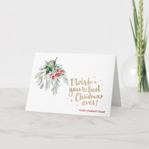 Cartes Pour Fêtes Annuelles Voeux de gui aquarelle