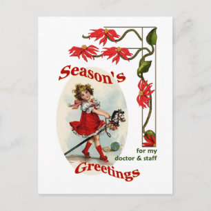 Cartes Pour Fêtes Annuelles Vœux de la saison pour le docteur et le personnel