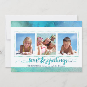 Cartes Pour Fêtes Annuelles Vœux de la saison tropicale, option de rédaction m
