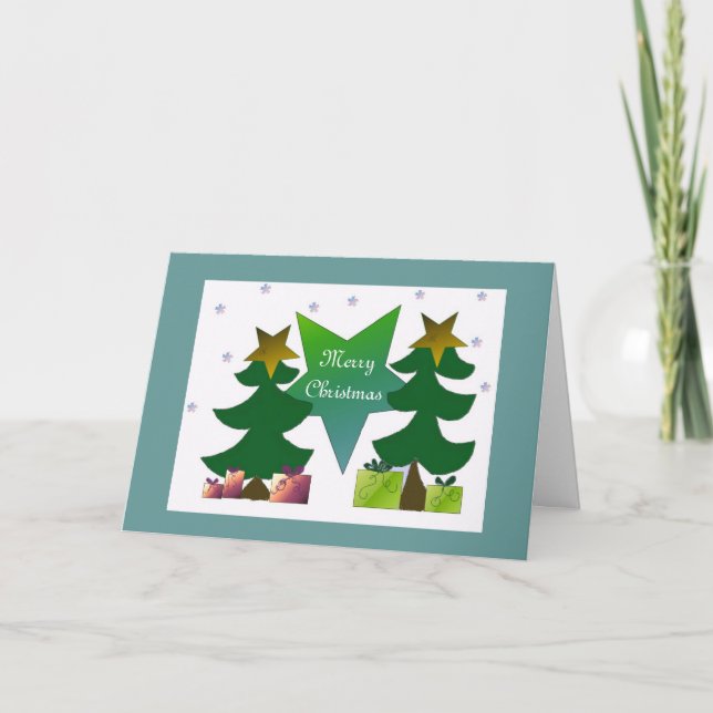 Cartes Pour Fêtes Annuelles Voeux de Noël (Devant)