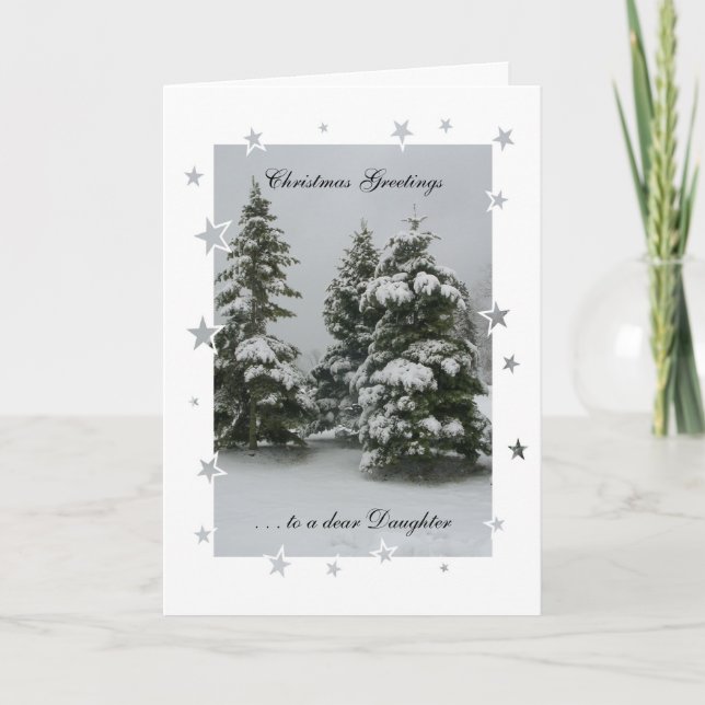 Cartes Pour Fêtes Annuelles voeux de Noël à ma chère fille (Devant)