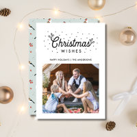 voeux de Noël Boho Bird Photo de famille Noël