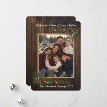 Vœux de Noël chaleureux Photo de famille