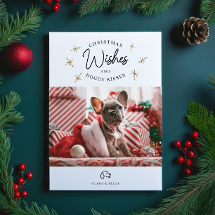 Cartes Pour Fêtes Annuelles Voeux de Noël, Chien Chien Chien Chien Chien Baisa