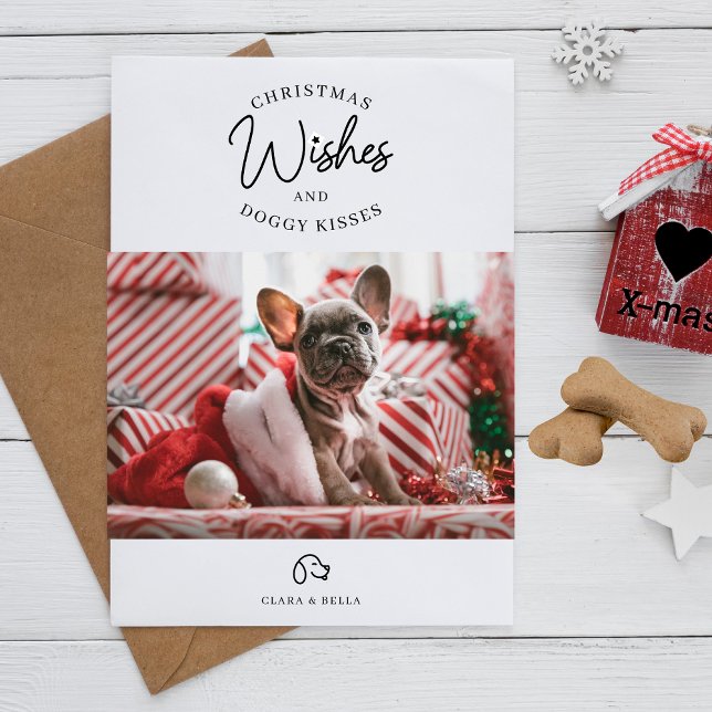 Cartes Pour Fêtes Annuelles Voeux de Noël, Chien Chien Chien Chien Chien Baisa (Créateur téléchargé)