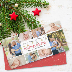 Cartes Pour Fêtes Annuelles Vœux de Noël   Collage photo  
