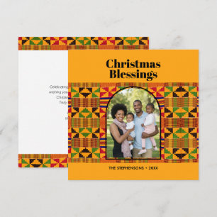 Cartes Pour Fêtes Annuelles Vœux de Noël de famille personnalisés avec photo K