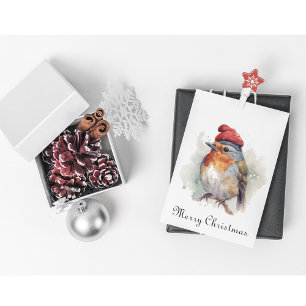 Cartes Pour Fêtes Annuelles Vœux de Noël de la famille Robin en anglais