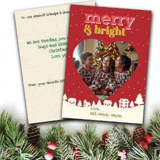 Cartes Pour Fêtes Annuelles Vœux de Noël des enfants avec photo personnalisée