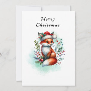 Cartes Pour Fêtes Annuelles Vœux de Noël du renard de Noël