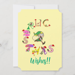 Cartes Pour Fêtes Annuelles Vœux de Noël et salutations des lutins !