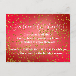 Cartes Pour Fêtes Annuelles Vœux de Noël pour l'immobilier