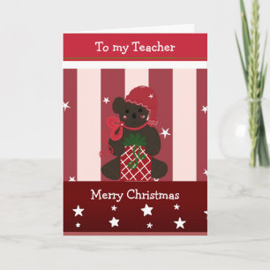 Cartes Pour Fêtes Annuelles Vœux de Noël pour mon professeur
