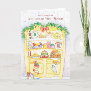 Cartes Pour Fêtes Annuelles Voeux de Noël pour Soeur et son mari