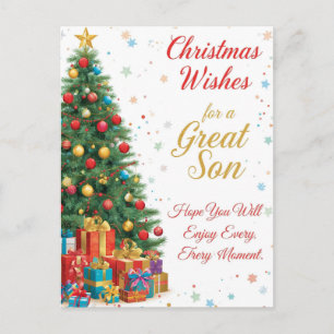 Cartes Pour Fêtes Annuelles Voeux de Noël pour un grand fils