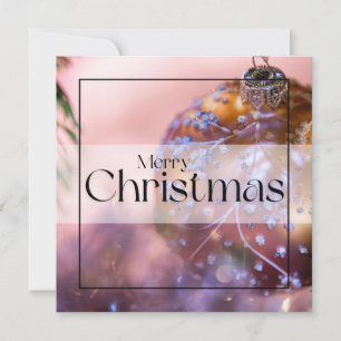 Cartes Pour Fêtes Annuelles voeux de Noël sur un arrière - plan d'ornement ros