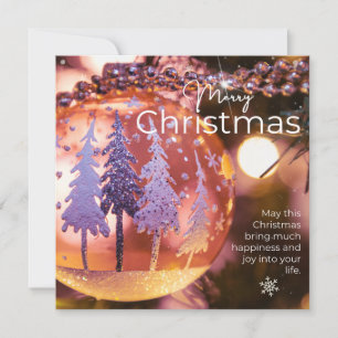 Cartes Pour Fêtes Annuelles voeux de Noël sur un arrière - plan d'ornement ros
