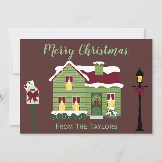 Cartes Pour Fêtes Annuelles Vœux de Noël tout en Violet (Devant)