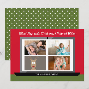 Cartes Pour Fêtes Annuelles Vœux de Noël virtuels - Réunion de 3 photos