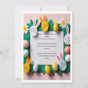 Cartes Pour Fêtes Annuelles Vœux de printemps et joie de Pâques