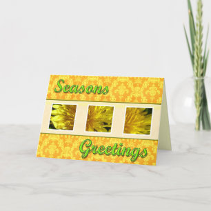 Cartes Pour Fêtes Annuelles Vœux de saison fleurs de pissenlit sauvages