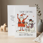 Cartes Pour Fêtes Annuelles Vœux de saison Père Noël rennes Hygge<br><div class="desc">Partagez vos vœux chaleureux pour les fêtes avec cette carte de Noël minimaliste et plate, dotée d'une illustration fantaisiste de Père Noël, de bonhomme de neige et de rennes dans un style cosy inspiré de l'hygge. L'esthétique scandinave épurée et le verso personnalisable en font une carte parfaite pour les salutations...</div>