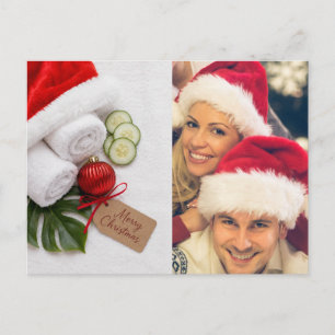 Cartes Pour Fêtes Annuelles Vœux de Spa de Noël créez votre propre photo