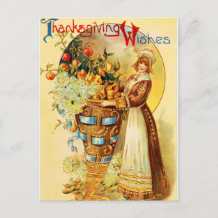 Cartes Pour Fêtes Annuelles Voeux de Thanksgiving vintage