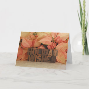 Cartes Pour Fêtes Annuelles voeux de vacances poinsettia