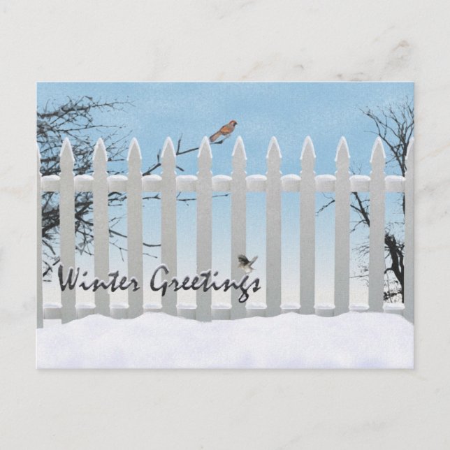 Cartes Pour Fêtes Annuelles Vœux d'hiver (Devant)