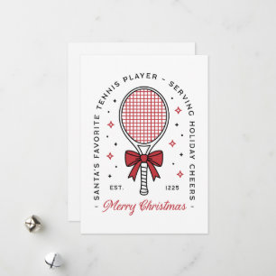 Cartes Pour Fêtes Annuelles Vœux drôles de Noël pour les amateurs de tennis