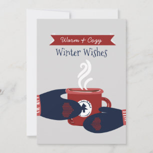 Cartes Pour Fêtes Annuelles Vœux les plus chaleureux Café Hygge Noël