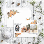 Cartes Pour Fêtes Annuelles Voeux les plus chauds Boho Citrus Botanique 3 Phot<br><div class="desc">Voici notre carte Boho Citrus Botanical Photo Holiday! Cette belle carte présente trois de vos photos préférées, décorée avec art avec des plantes d'aquarelle d'agrumes, de pins, d'anis étoilé et de cannelle. C'est la façon idéale d'envoyer des salutations de vacances à vos amis et votre famille! La dernière suite de...</div>