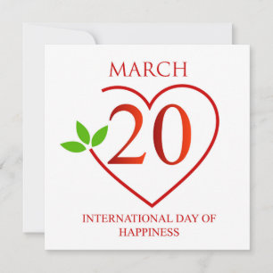Cartes Pour Fêtes Annuelles Vœux personnalisés Journée internationale du bonhe