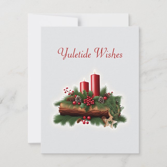 Cartes Pour Fêtes Annuelles Voeux Yuletide (Devant)