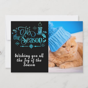 Cartes Pour Fêtes Annuelles Voici le devis de la saison/Noël/Carte photo à deu