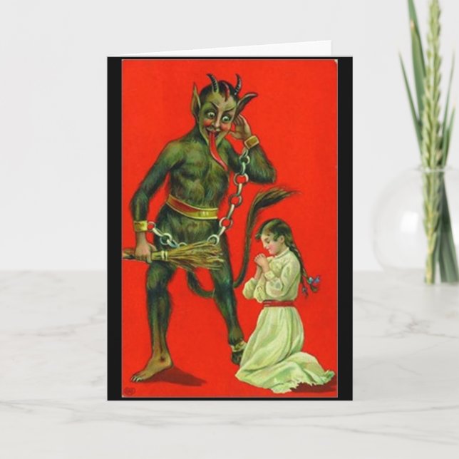 Cartes Pour Fêtes Annuelles Voici Le Krampus 1 (Devant)