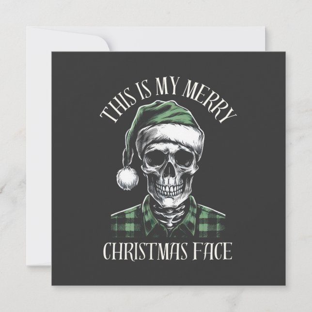 Cartes Pour Fêtes Annuelles Voici Mon Joyeux Visage De Noël (Devant)