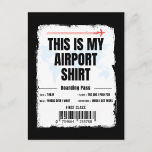 Cartes Pour Fêtes Annuelles Voici My Airport Shirt Family Travel