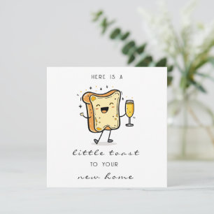Cartes Pour Fêtes Annuelles Voici un petit toast à votre nouvelle maison