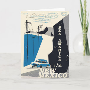 Cartes Pour Fêtes Annuelles Voir l'Amérique - Affiche de voyage vintage du Nou