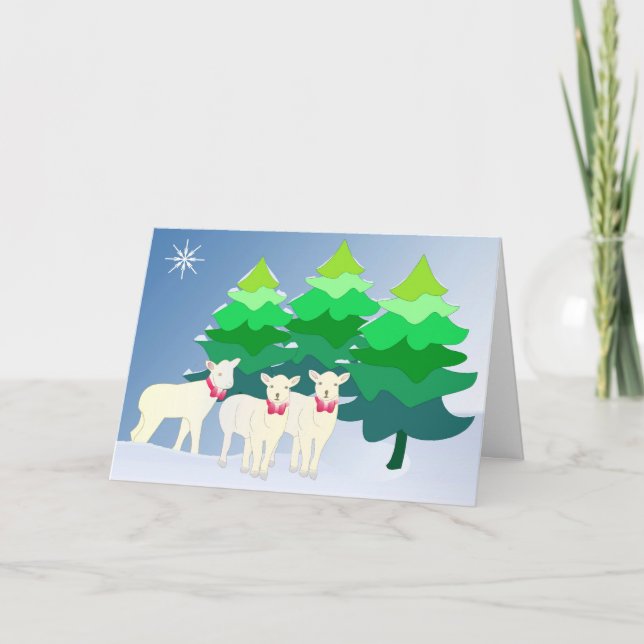 Cartes Pour Fêtes Annuelles Vois-tu des petits moutons ? (Devant)