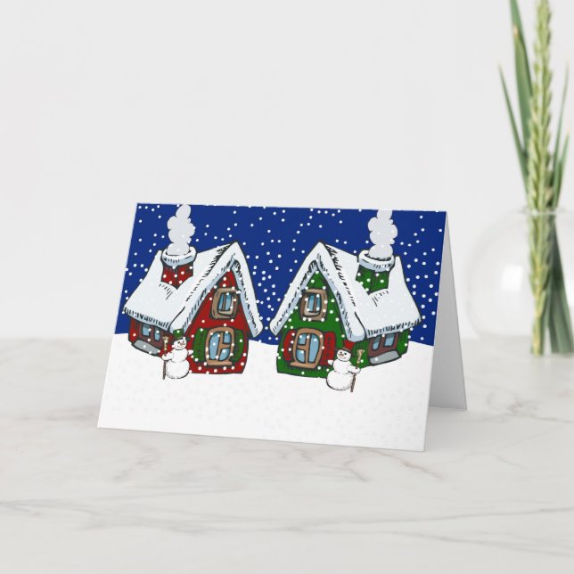 Cartes Pour Fêtes Annuelles Voisins de vacances (Devant)