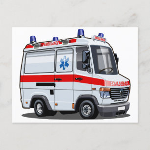 Cartes Pour Fêtes Annuelles Voiture Ambulance Carton