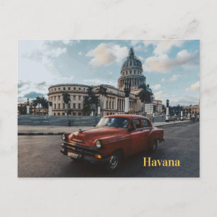 Cartes Pour Fêtes Annuelles Voiture Classique Vintage La Havane Cuba 