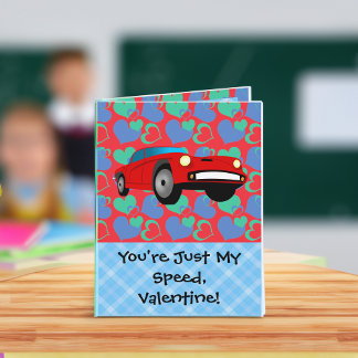 Cartes Pour Fêtes Annuelles Voiture de course Valentine